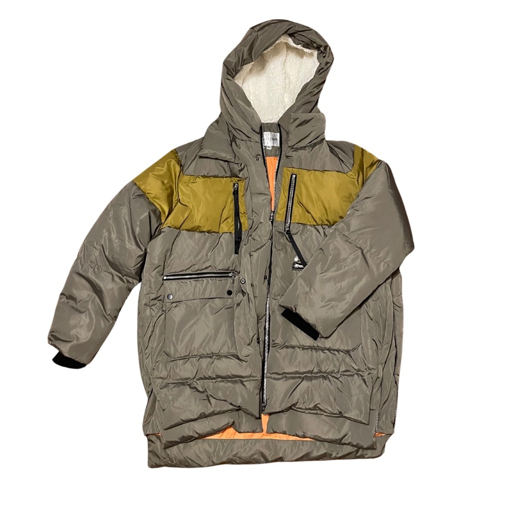 Fadshow Two Toned Green Puffer Coat, 3XL
